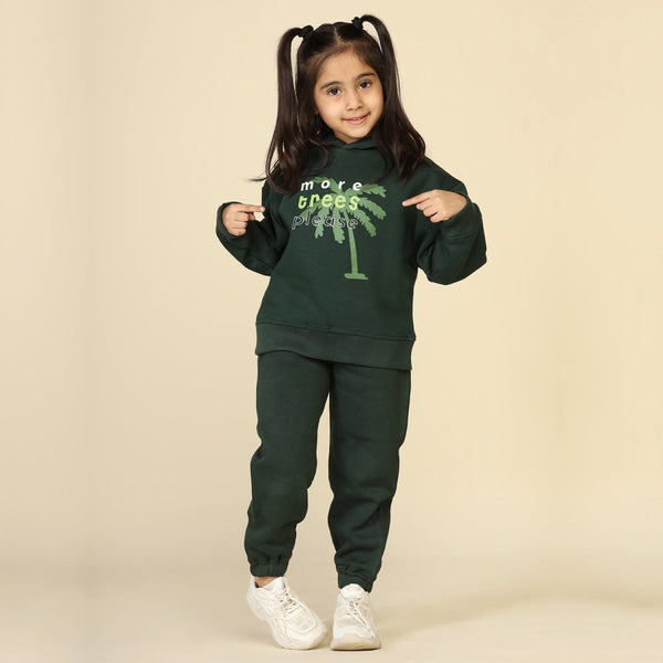 Buy Dark Green Unisex Joggers in Cotton Fleece | Planet First | Shop Verified Sustainable Products on Brown Living