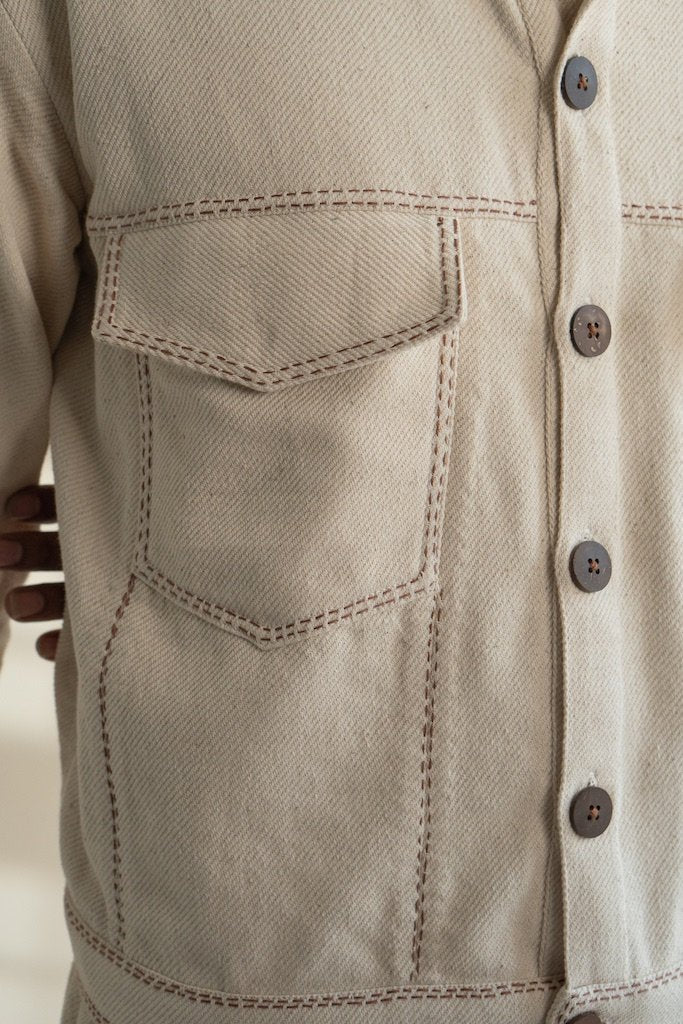 Buy Dawning Denim Jacket | Khadi denim | Shop Verified Sustainable Mens Jacket on Brown Living™