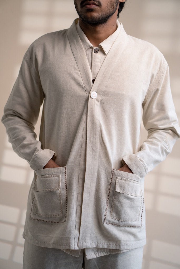 Buy Dawning Haori Jacket | 30s cotton jacket | Shop Verified Sustainable Mens Jacket on Brown Living™