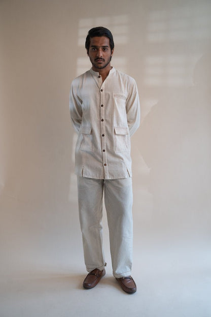 Dawning Panelled Long Shirt | Kala cotton | Verified Sustainable by Brown Living™