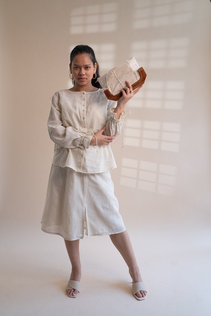 Dawning Peplum Blouse & Flared Skirt Set | Verified Sustainable by Brown Living™