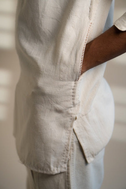 Dawning Shoulder Placket Shirt | Kala cotton | Verified Sustainable by Brown Living™