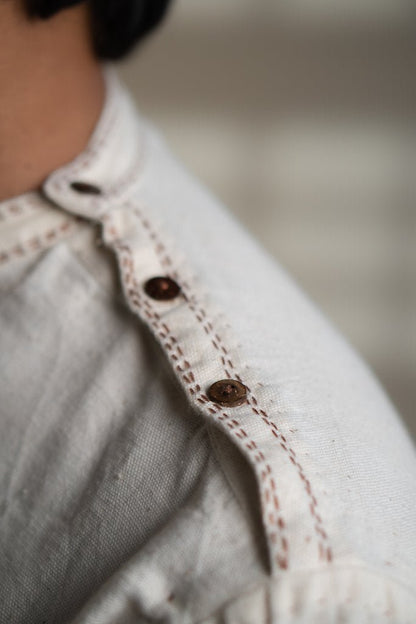 Dawning Shoulder Placket Shirt | Kala cotton | Verified Sustainable by Brown Living™