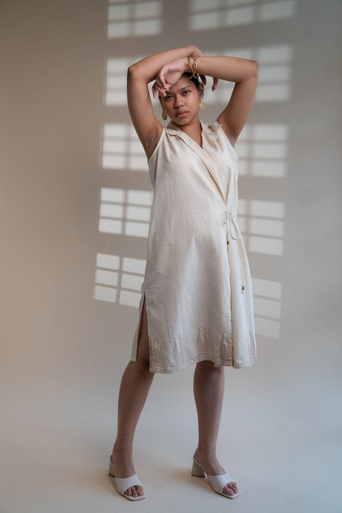 Buy Dawning Tie Up Dress | Shop Verified Sustainable Products on Brown Living