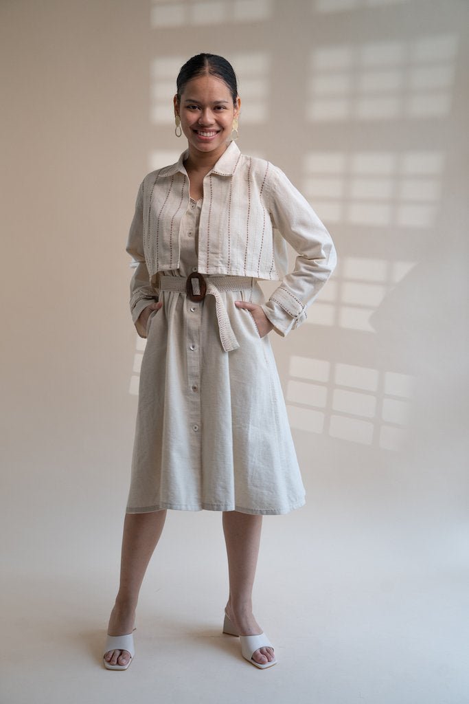Buy Dawning Trench Dress with Cropped Jacket | Shop Verified Sustainable Womens Jacket on Brown Living™