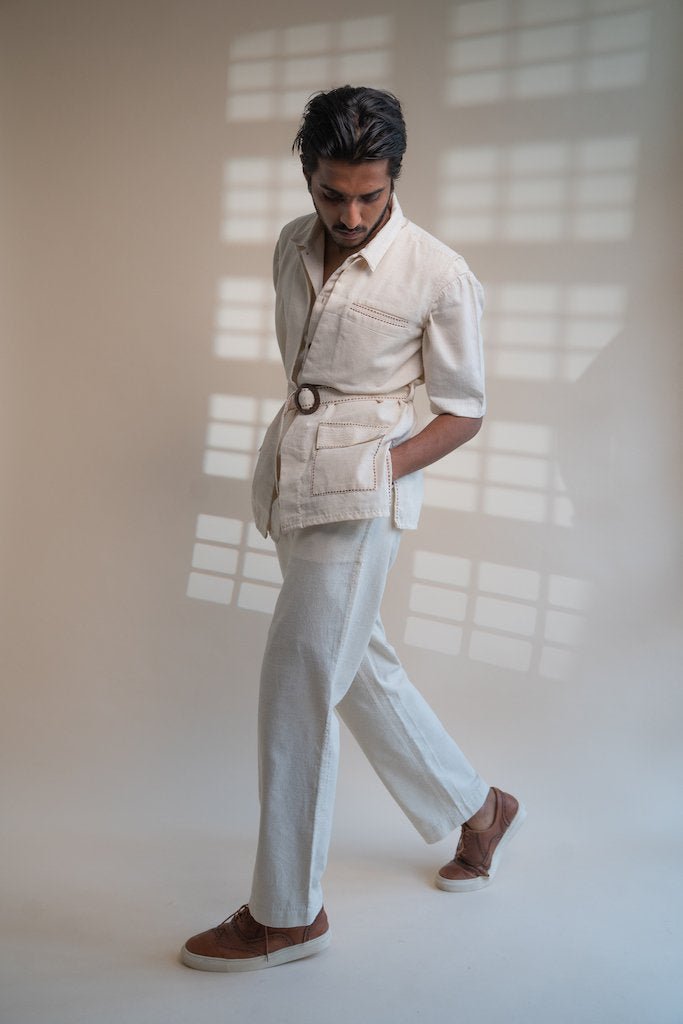Buy Dawning Unisex Vest & Pleated Pants Set | Shop Verified Sustainable Products on Brown Living