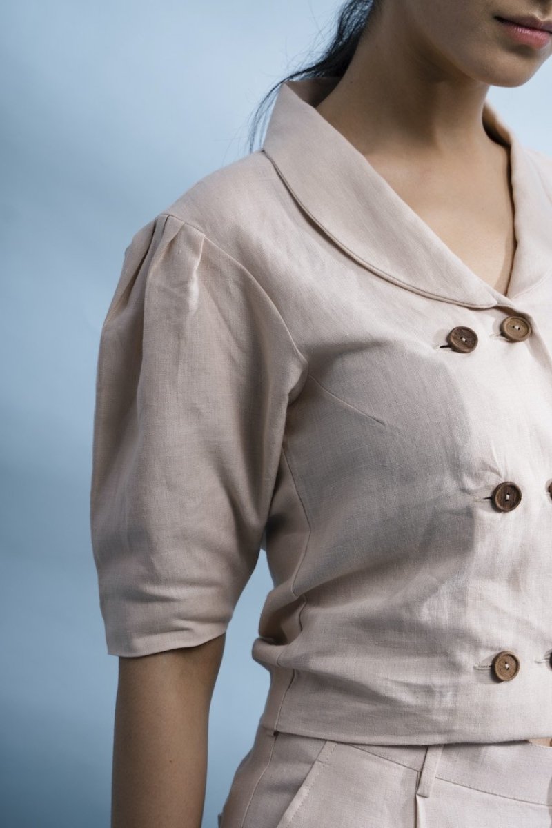 Buy Dearly Beloved Hemp Crop Shirt | Shop Verified Sustainable Womens Shirt on Brown Living™