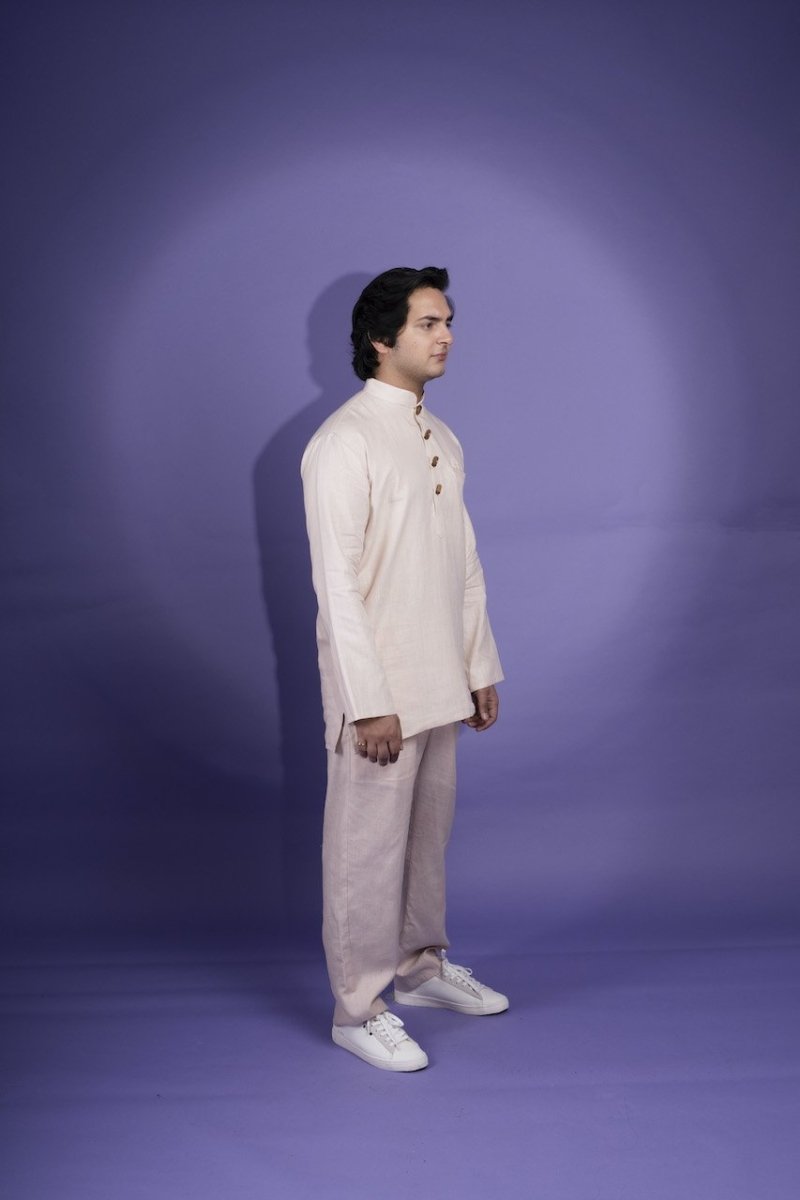 Buy Dearly Beloved Hemp Kurta And Dearly Beloved Hemp Pants Set | Shop Verified Sustainable Products on Brown Living