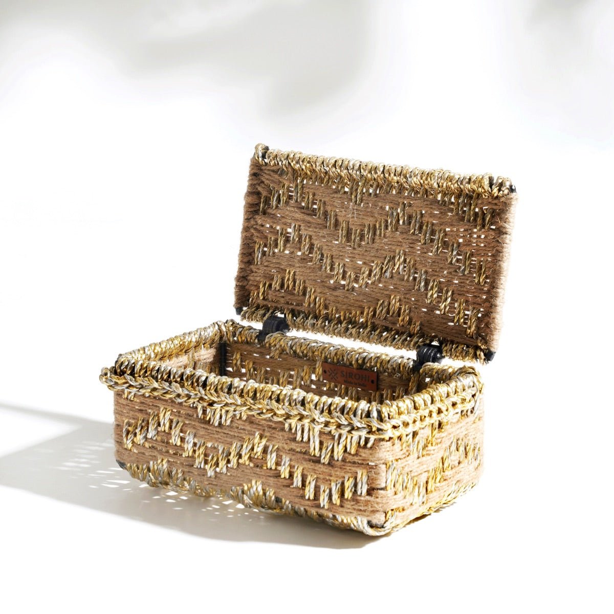 Delilah Jute & Gold Box | For storage & gifting | Verified Sustainable by Brown Living™