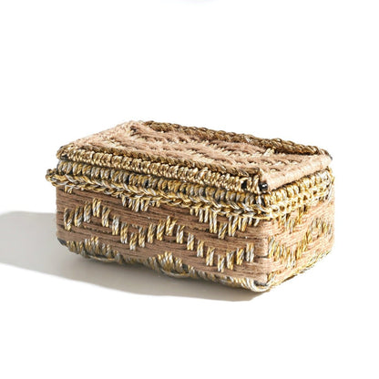 Delilah Jute & Gold Box | For storage & gifting | Verified Sustainable by Brown Living™