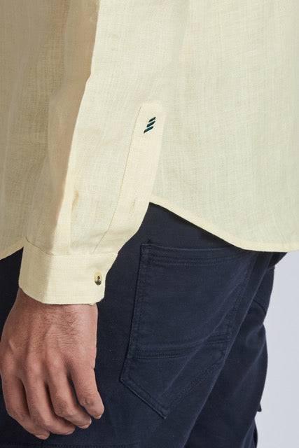 Delta Asymmetric Shirt Light Yellow | Verified Sustainable by Brown Living™