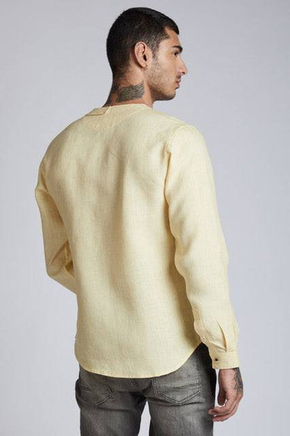 Delta Asymmetric Shirt Light Yellow | Verified Sustainable by Brown Living™