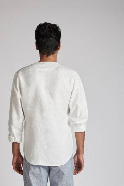 Delta Asymmetric Shirt White | Verified Sustainable by Brown Living™