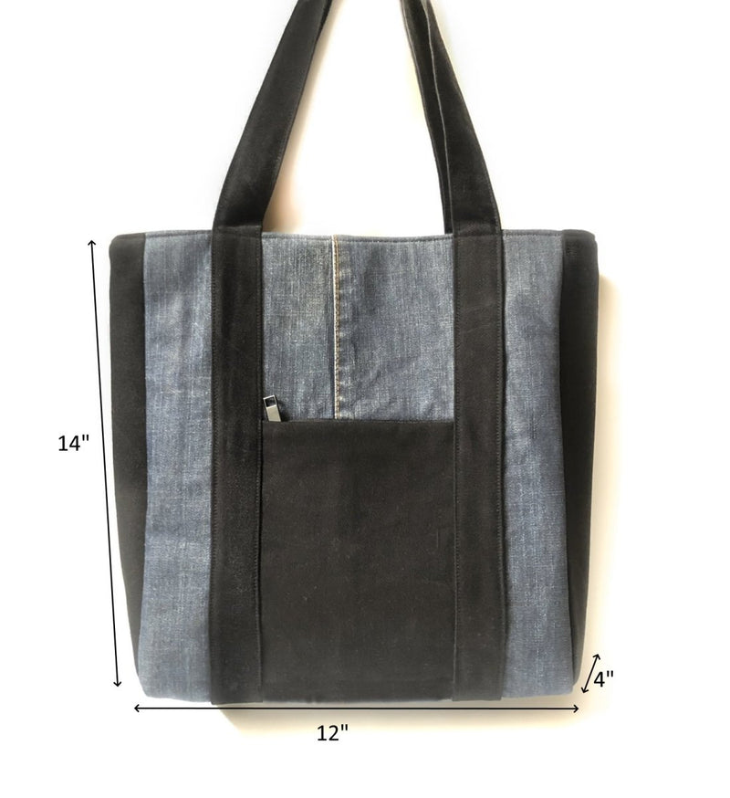 Buy Denim Boxy Tote | Shop Verified Sustainable Products on Brown Living