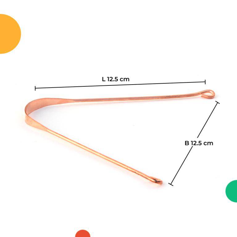 Dental Kit | 1 Copper Tongue Cleaner | 1 Bamboo Toothbrush S Shaped Curved | Verified Sustainable by Brown Living™