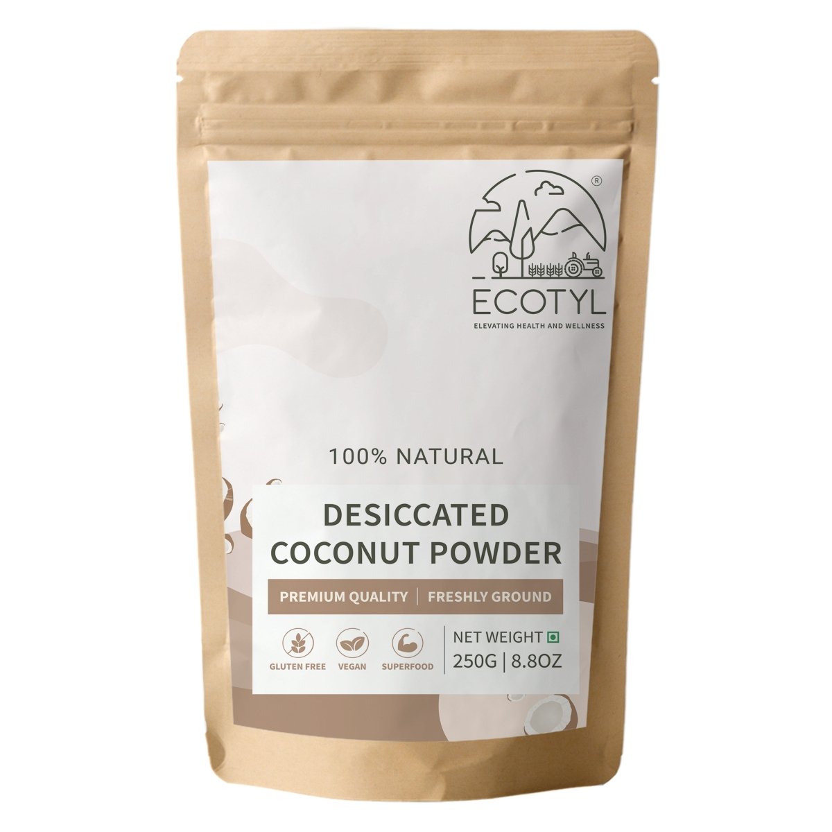 Desiccated Unsweetened Coconut Powder | 250g | Verified Sustainable by Brown Living™