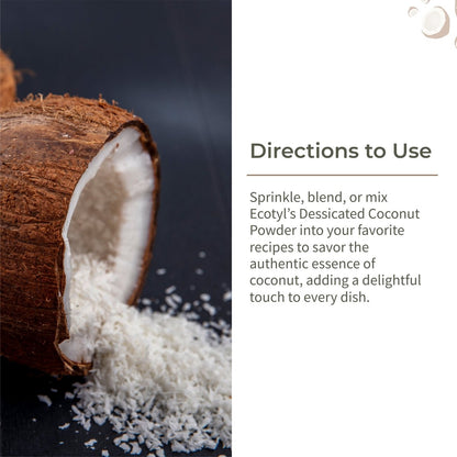 Desiccated Unsweetened Coconut Powder | 250g | Verified Sustainable by Brown Living™