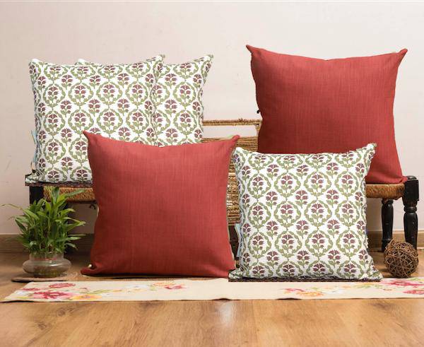 Buy Designer Cushion Cover 5 Piece Combo | Shop Verified Sustainable Covers & Inserts on Brown Living™