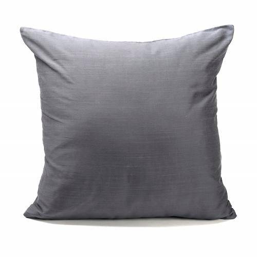 Designer Cushion Cover with Premium Handmade Silk Fabric - Pearl Grey - Set of 2 & 5 | Verified Sustainable by Brown Living™