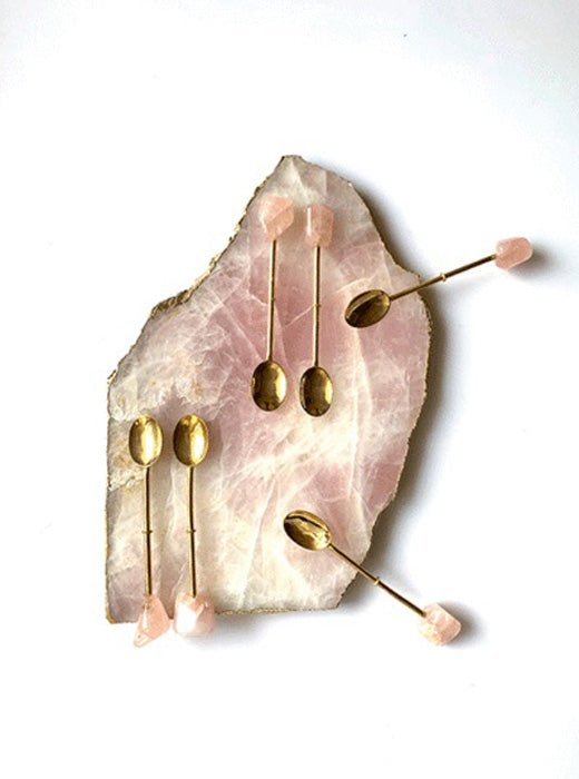Buy Dessert Spoons – Rose Quartz | set of 6 | Shop Verified Sustainable Products on Brown Living