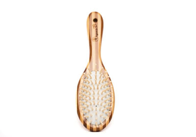Detangling & Anti - frizz Eco - Glide Tulda Bamboo Paddle Hair Brush – Hair Brush on Brown Living™. SKU: PC_HA_WB_OBBB_S. Img 4.