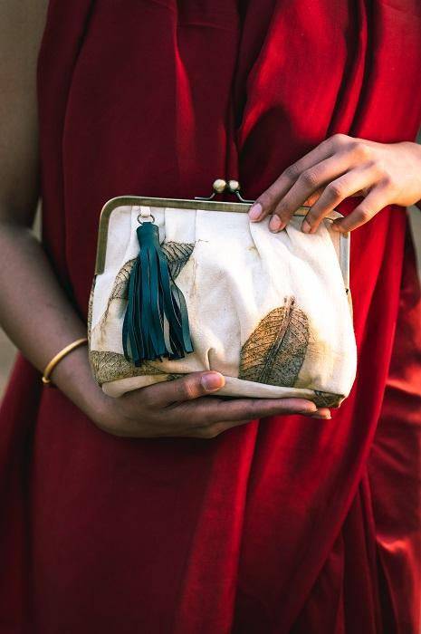 Buy Dhara Minaudiere - Guava Muslin | Shop Verified Sustainable Womens Handbag on Brown Living™