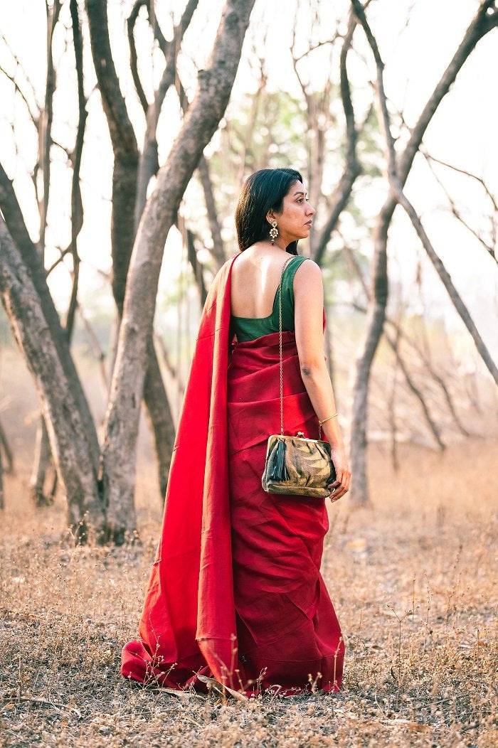 Buy Dhara Minaudiere - Neem Ahimsa Silk | Shop Verified Sustainable Womens Handbag on Brown Living™