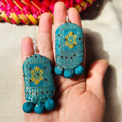 Dholiya Textile Earring | Handcrafted by Artisans | Verified Sustainable by Brown Living™