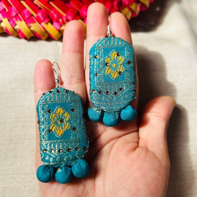 Dholiya Textile Earring | Handcrafted by Artisans | Verified Sustainable by Brown Living™