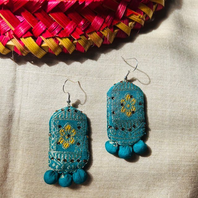 Dholiya Textile Earring | Handcrafted by Artisans | Verified Sustainable by Brown Living™