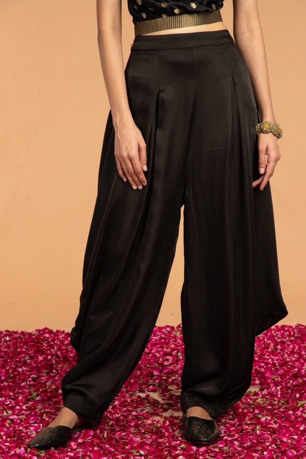 Buy Dhoti Modal Satin Pants | Shop Verified Sustainable Products on Brown Living
