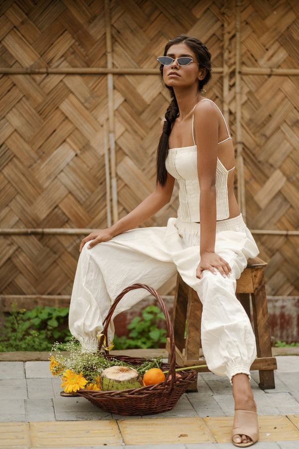 Buy Dhurva Co-Ord Set - Off White | Shop Verified Sustainable Womens Co-Ord Sets on Brown Living™