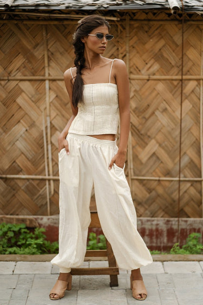 Dhurva Co - Ord Set - Off White | Verified Sustainable by Brown Living™