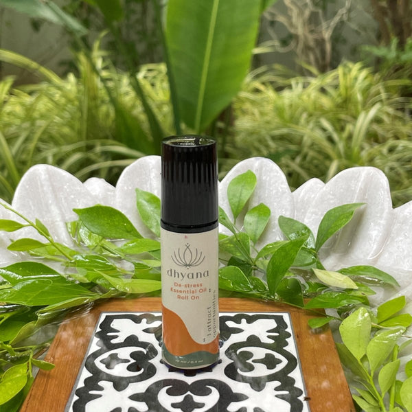 Buy Dhyana | De-Stress Essential Oil Roll On | Shop Verified Sustainable Essential Oils on Brown Living™