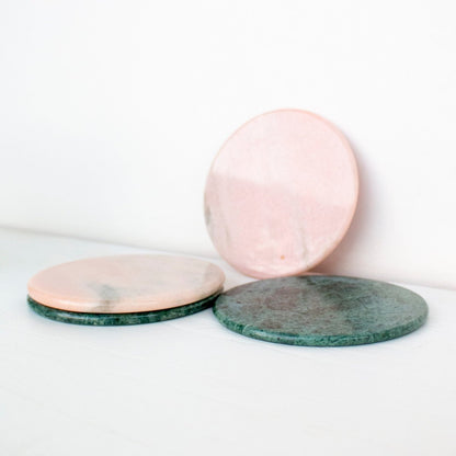Di - Colored Marble Coasters ( Set Of 4) | Verified Sustainable by Brown Living™