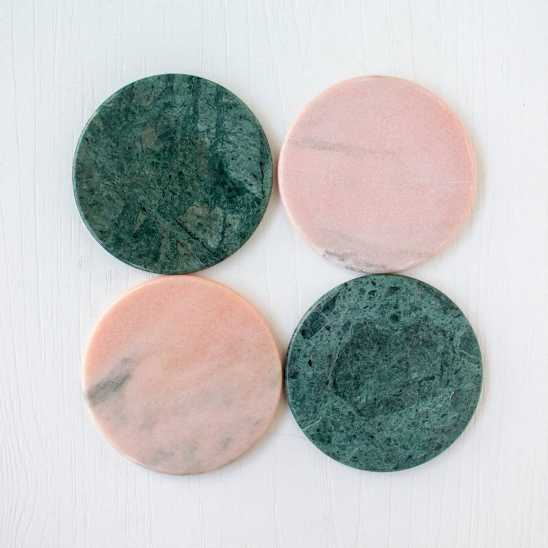 Buy Di-Colored Marble Coasters ( Set Of 4) | Shop Verified Sustainable Coasters on Brown Living™