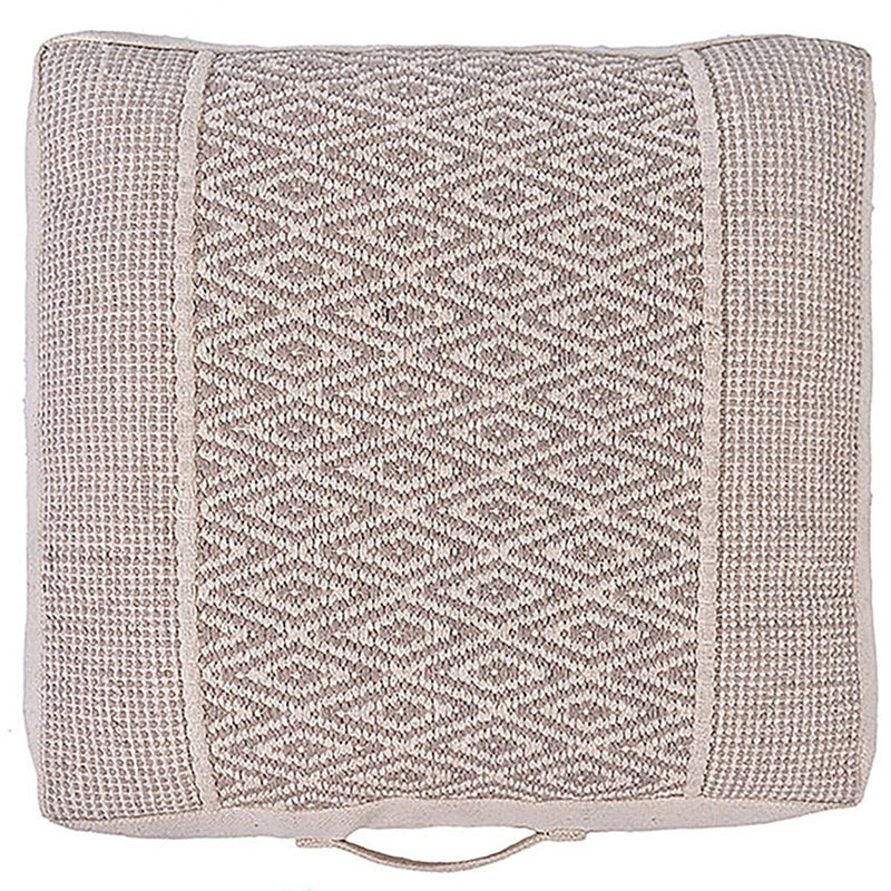Buy Diamond Cotton Floor Cushion | Shop Verified Sustainable Pillow on Brown Living™