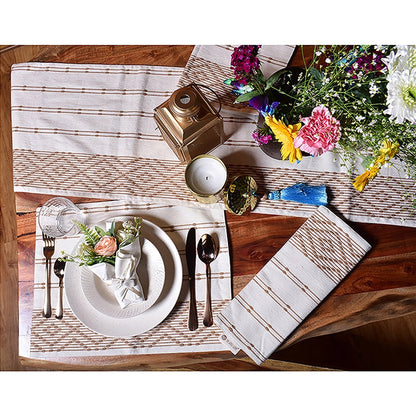 Diamond Ribbed Cotton Table Placemat (Set Of 2) | Verified Sustainable by Brown Living™