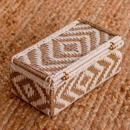 Diamond White & Jute Box | Verified Sustainable by Brown Living™