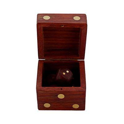 Handcrafted Box and 5 Dice Set Paperweight Puzzle | Verified Sustainable by Brown Living™