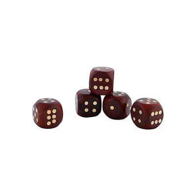 Handcrafted Box and 5 Dice Set Paperweight Puzzle | Verified Sustainable by Brown Living™