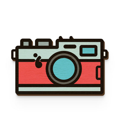 Digital Camera Hand Painted Wooden Magnet | Verified Sustainable by Brown Living™