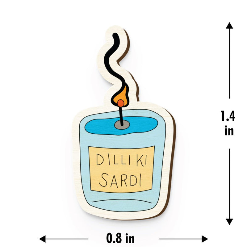 Buy Dilli Ki Sardi Hand Painted Wooden Pin | Shop Verified Sustainable Products on Brown Living