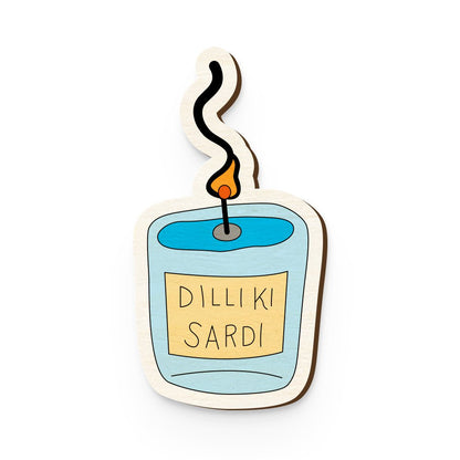 Dilli Ki Sardi Hand Painted Wooden Pin | Verified Sustainable by Brown Living™