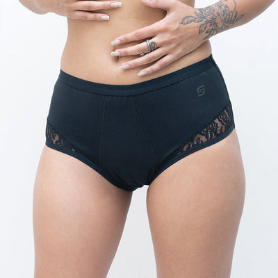 Discharge Undies (Organic Cotton) (Brief) – Womens Underwear on Brown Living™. SKU: DIS.UNDIES.XS. Img 1.