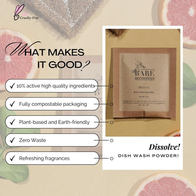 Dishwash Soap - Powder to Liquid | Makes 250 ml | Pack of 2 – Cleaning Products on Brown Living™. SKU: BNHC005. Img 5.