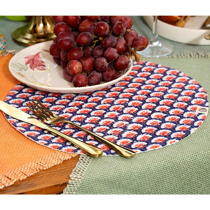 Buy Ditsy Redupple Round Mat - Set of 2 | Shop Verified Sustainable Table Linens on Brown Living™