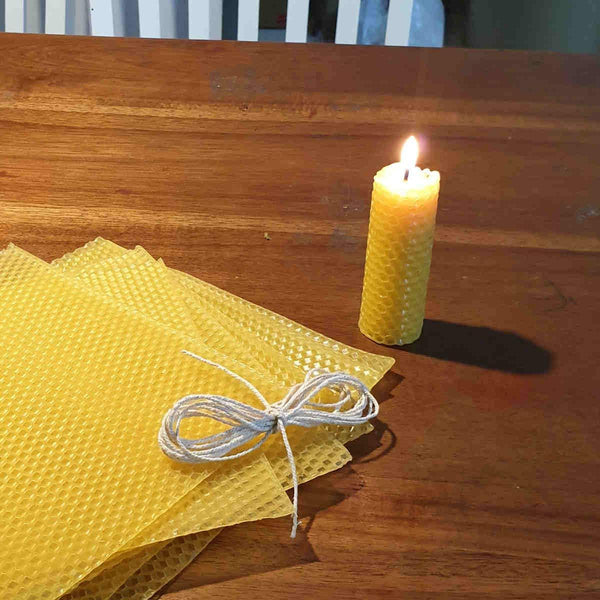 Buy DIY Kit, Beeswax Hand Rolled Candle | Shop Verified Sustainable Products on Brown Living