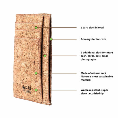 DODO Slim Cork Wallet - Wine Red | Verified Sustainable by Brown Living™