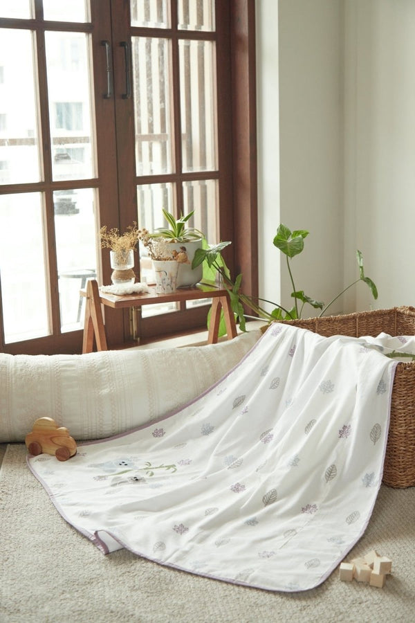 Buy Dohar- K for Koala- Purple | Muslin blanket | Shop Verified Sustainable Bed Linens on Brown Living™